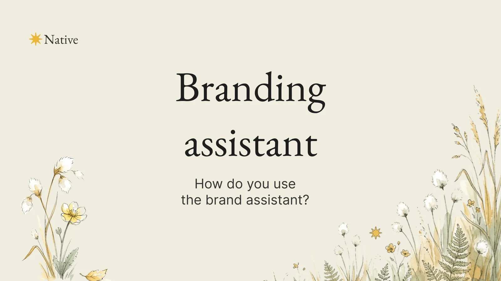 The brand assistant